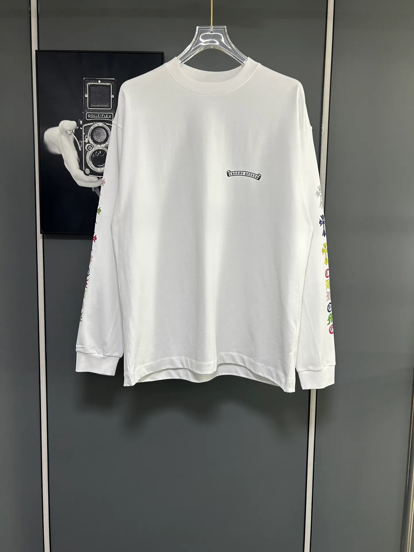 P230 2026 new (exclusive) Chrome Hearts autumn and winter limited edition heavyweight high-weight long-sleeved T-shirt, customized Dreamweaver Yayun ribbed cotton designer concept style Fabric: Heavy 380g Size: S M L XL Color: White Black